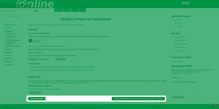 Progress Navigation Buttons Complete